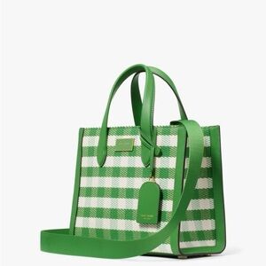NWT kate spade Manhattan Gingham Tweed Fabric Small Tote